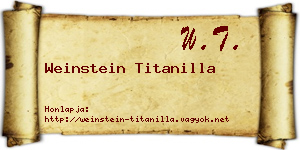 Weinstein Titanilla névjegykártya